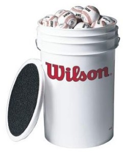 Wilson A1030 3-Dozen Bucket of Baseballs